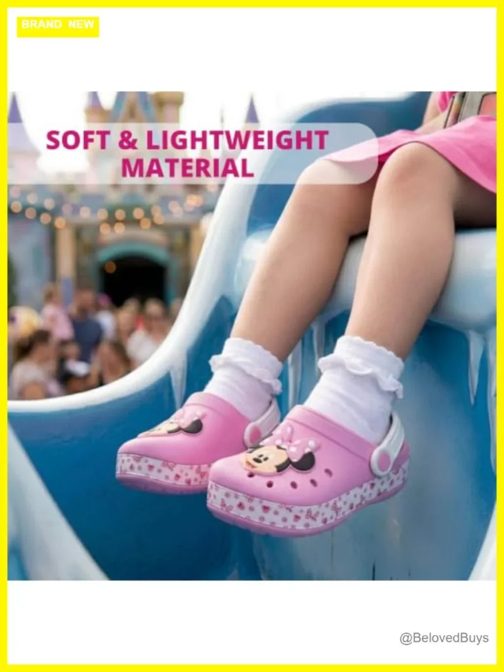 Girls Character Clog Sandals Disney Slip-On Slides Closed Toe Beach Pool